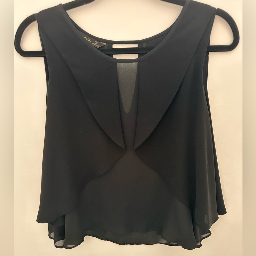 Zara chiffon sleeveless blouse